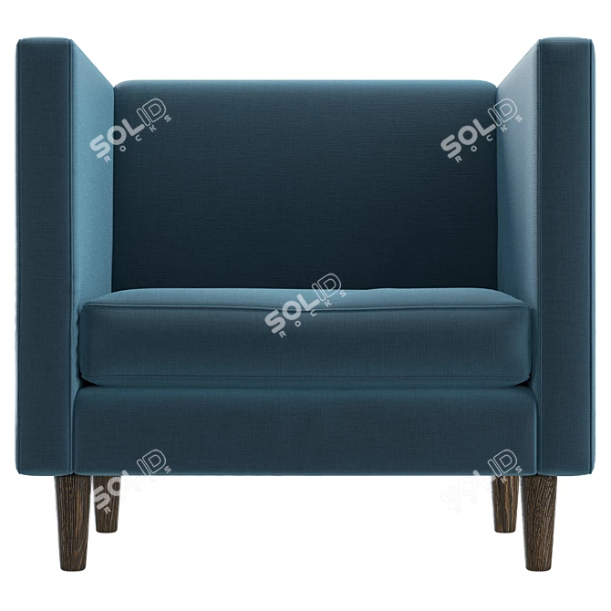 Bashford Realistic Upholstered Armchair Model 3D model image 2