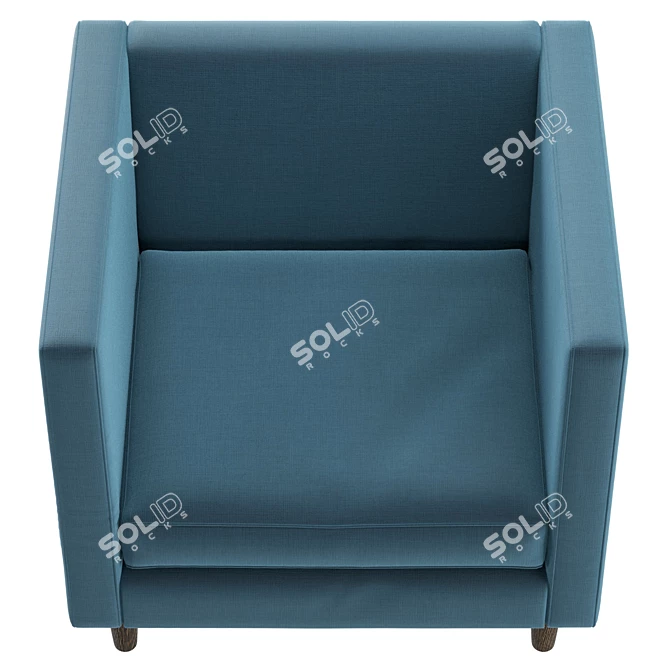 Bashford Realistic Upholstered Armchair Model 3D model image 3