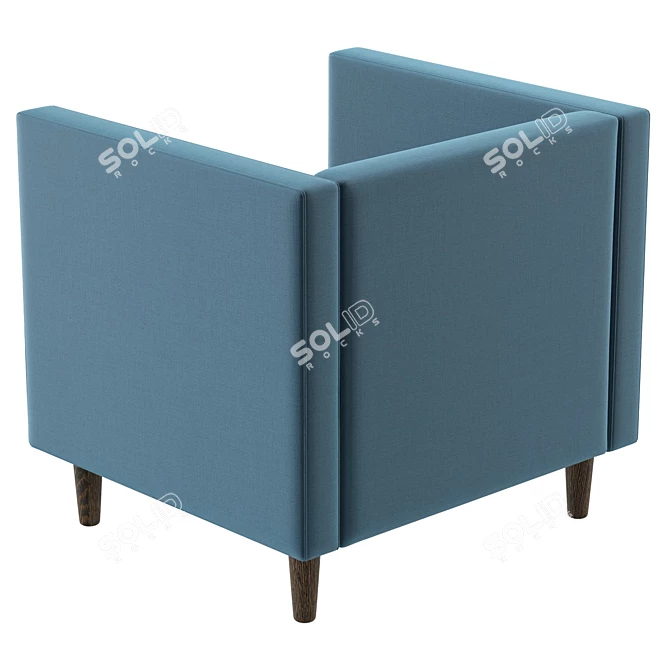 Bashford Realistic Upholstered Armchair Model 3D model image 4