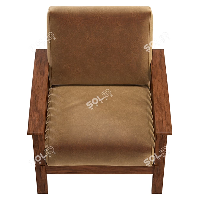Primo Upholstered Armchair 3D Model 3D model image 3