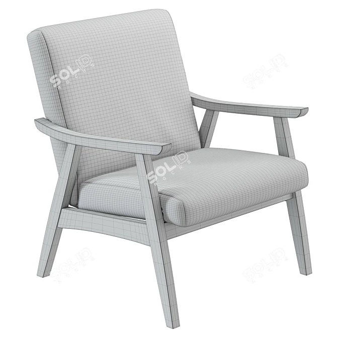 Daygen Upholstered Armchair 3D Model 3D model image 6