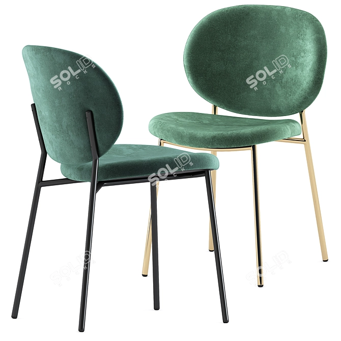 Elegant Ines Chairs by Calligaris 3D model image 1