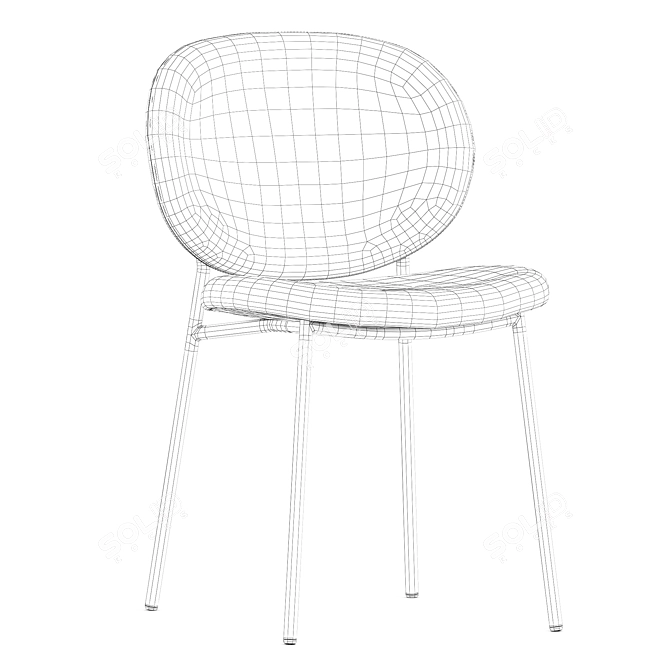 Elegant Ines Chairs by Calligaris 3D model image 6