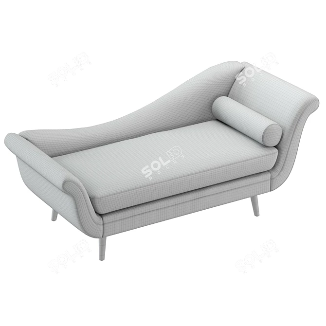 Modern Upholstered Chaise Lounge 3D model image 6