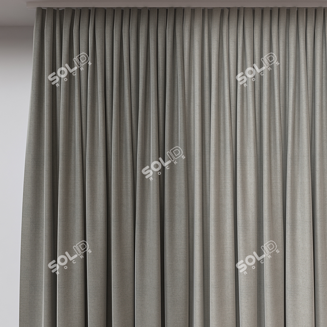 Vray and Corona Textile Curtain 3D model image 2