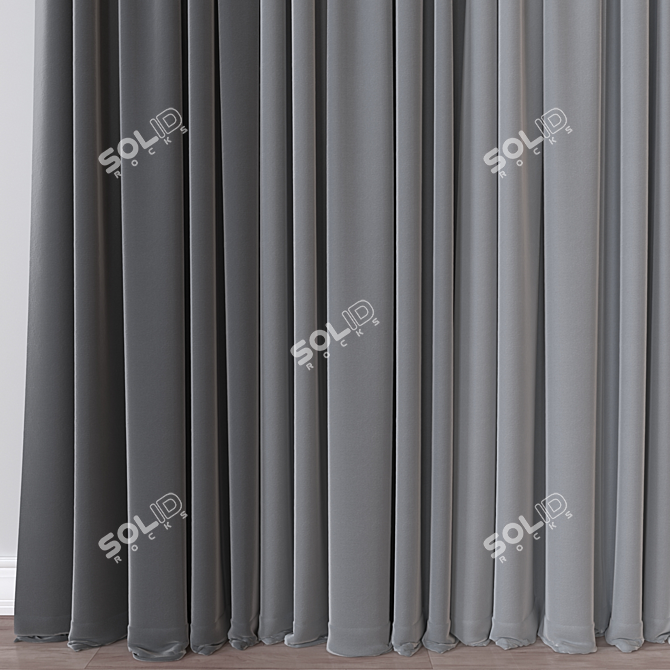 Versatile 3D Curtain Model 3D model image 2