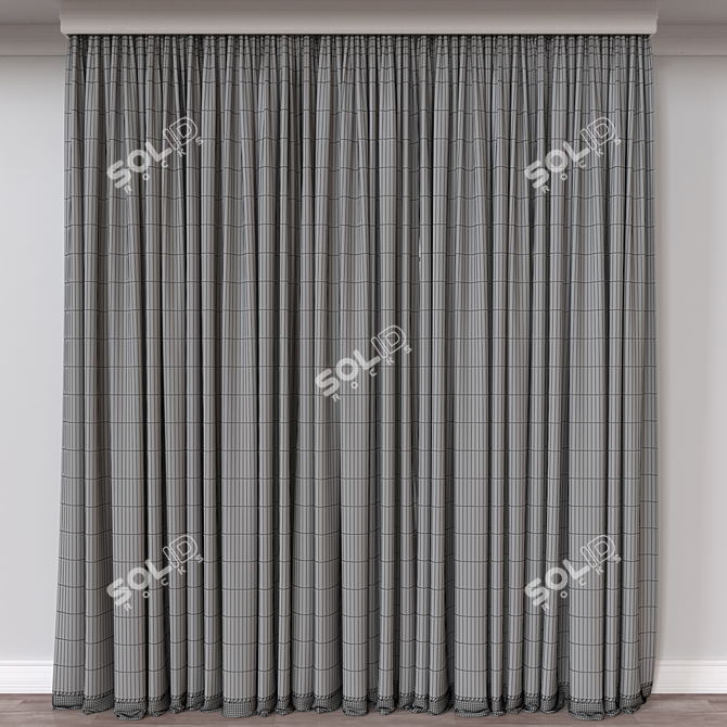 Versatile 3D Curtain Model 3D model image 4