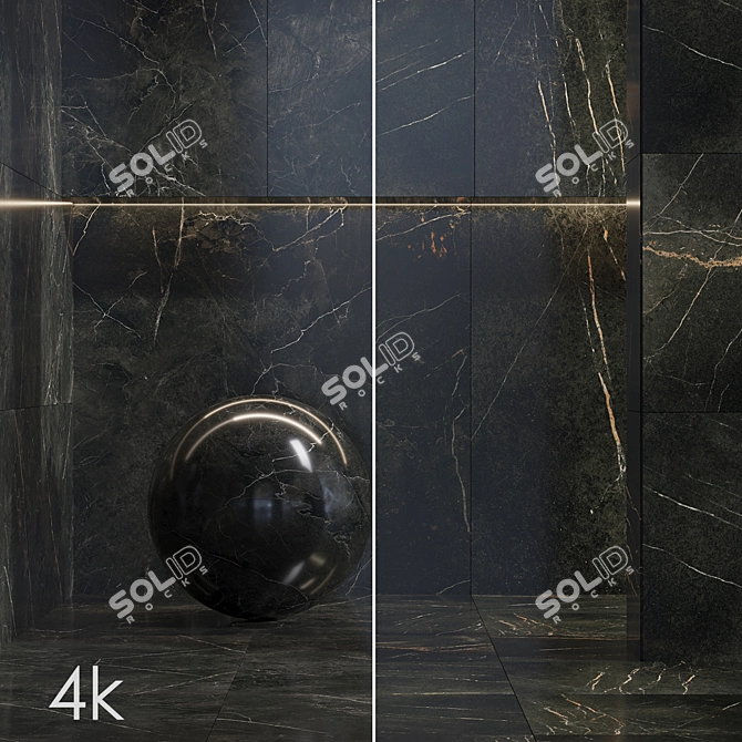 Black Marble Texture Bundle - 16 Seamless Textures 3D model image 1