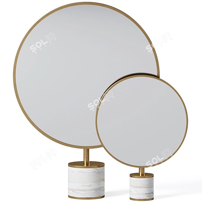 Elegant Round Mirror AGADIR by Frato 3D model image 2