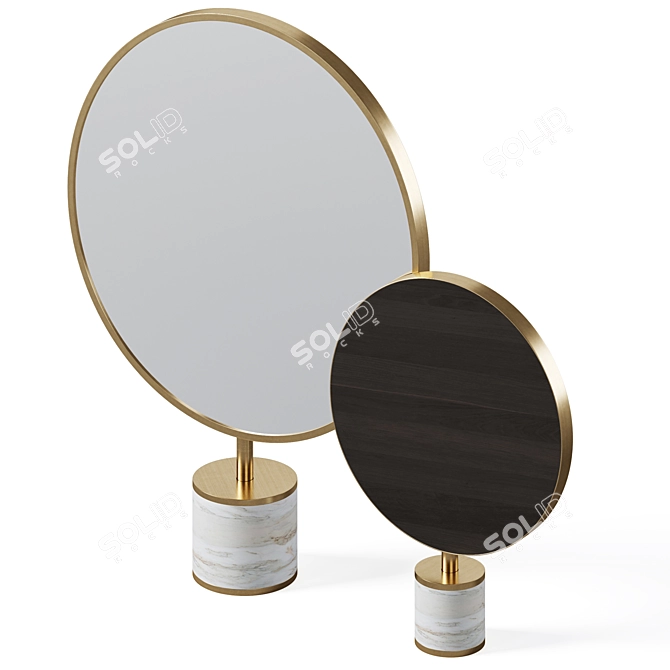 Elegant Round Mirror AGADIR by Frato 3D model image 3