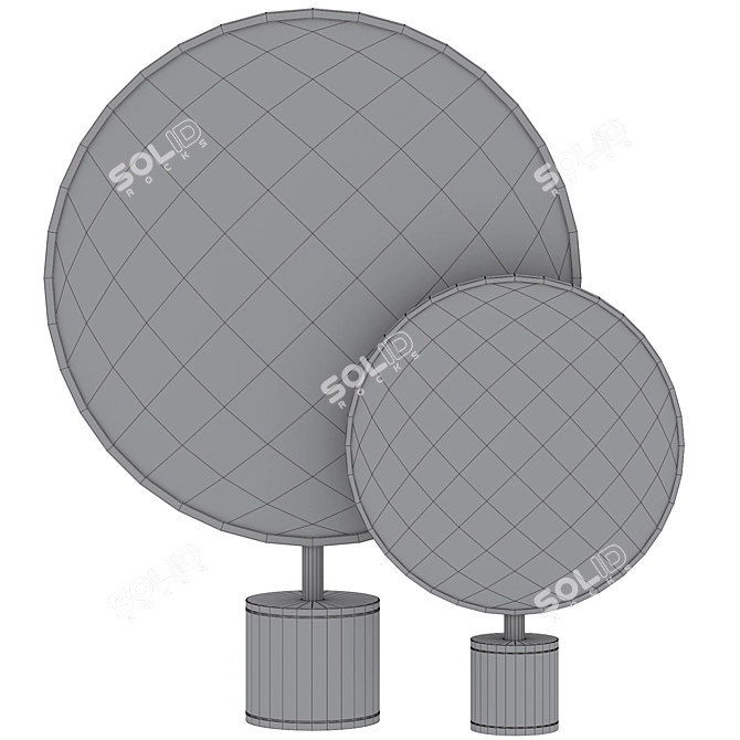 Elegant Round Mirror AGADIR by Frato 3D model image 4