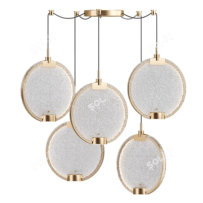 Elegant LED Pendant Light 3D model image 1