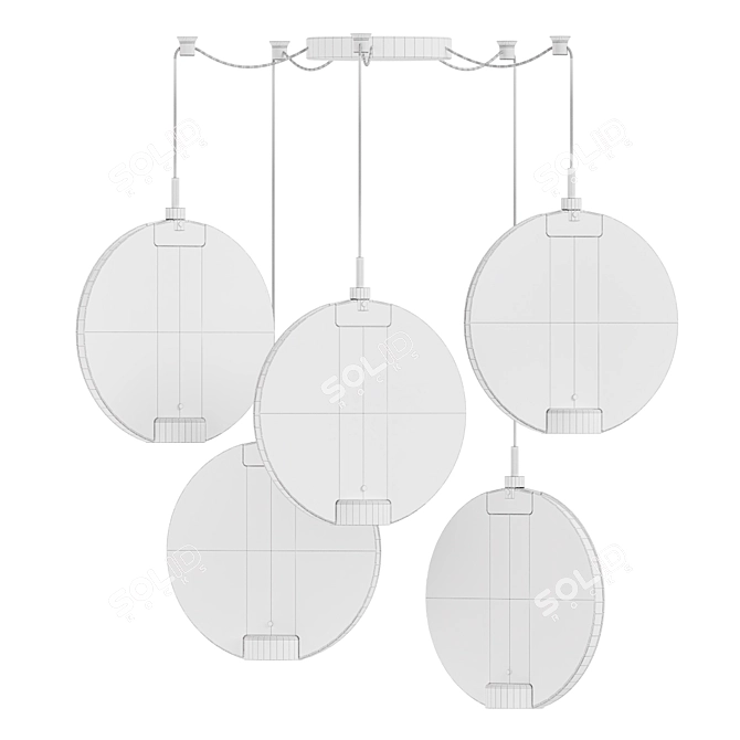 Elegant LED Pendant Light 3D model image 2