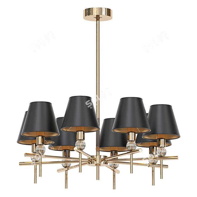 Elegant Sekizli Chandelier Fixture 3D model image 1