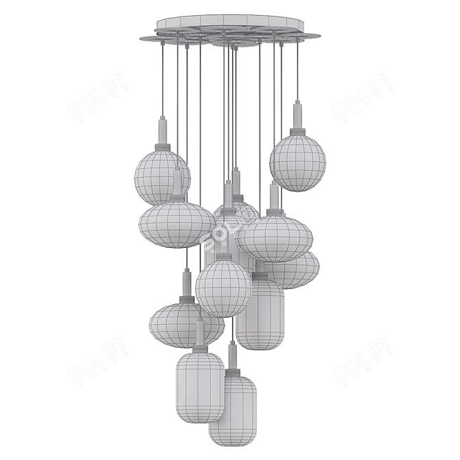Romatti IKILI Chandelier 3D model image 2