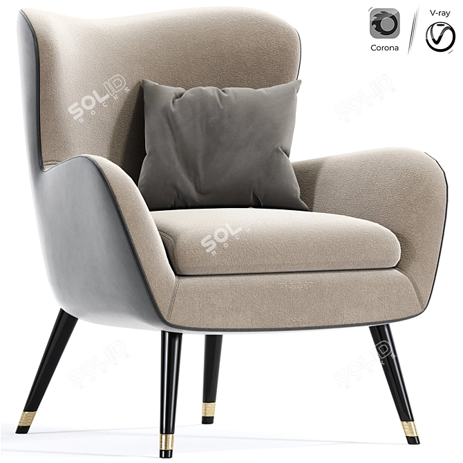  Stresa Nicoline Armchair: Modern Comfort 3D model image 1