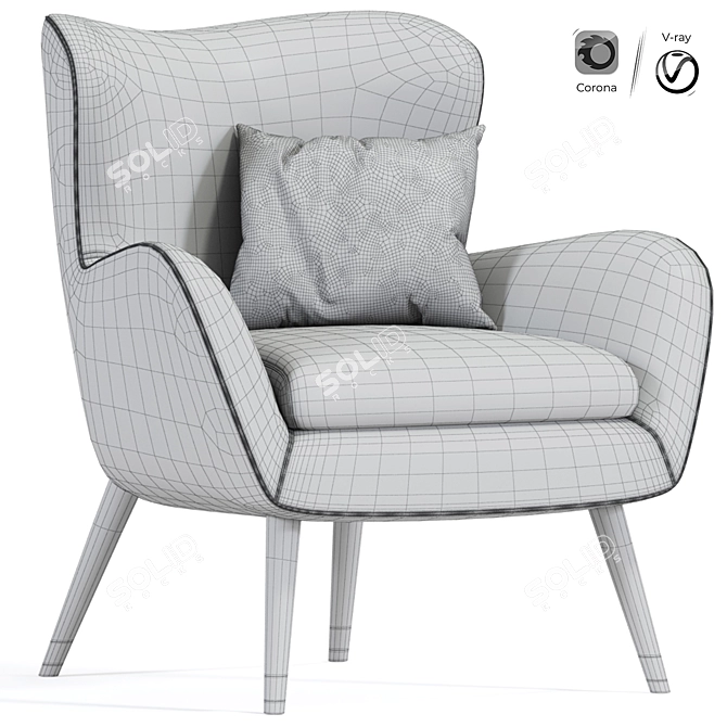  Stresa Nicoline Armchair: Modern Comfort 3D model image 3