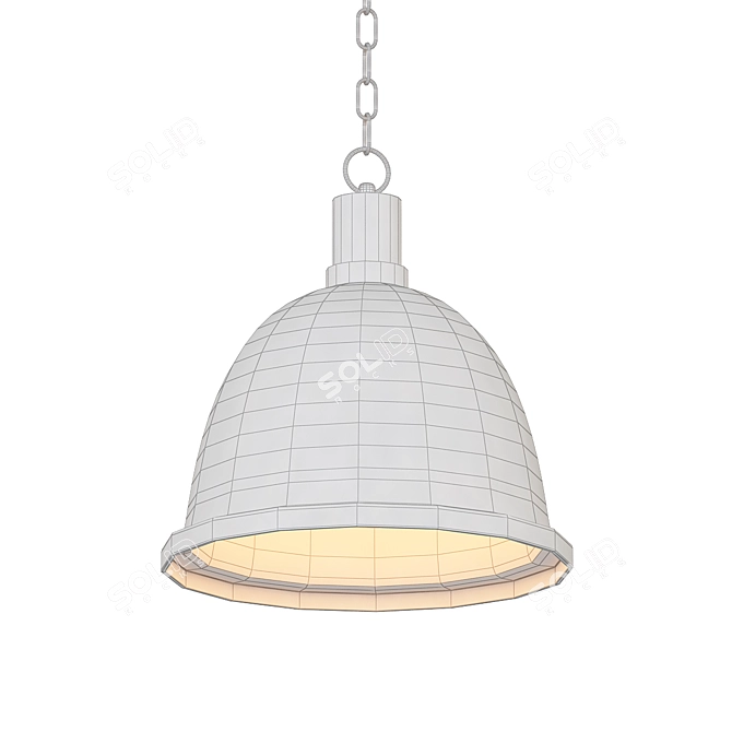 Mitzi Blair Aged Brass Pendant 3D model image 2