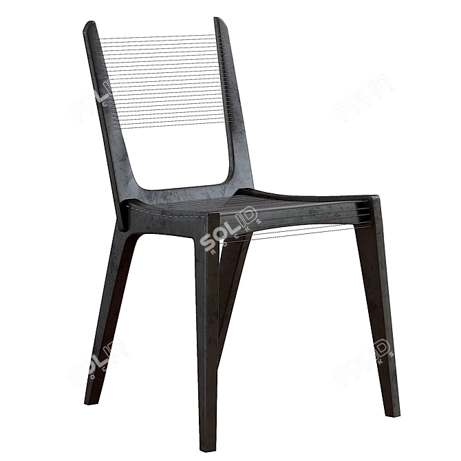 Spacious Cord Chair Setindr 3D model image 2