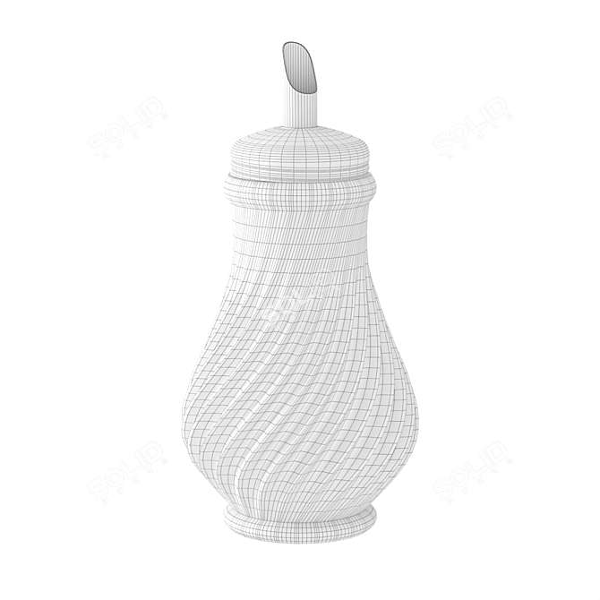  Modern Glass Sugar Bowl 3D model image 2