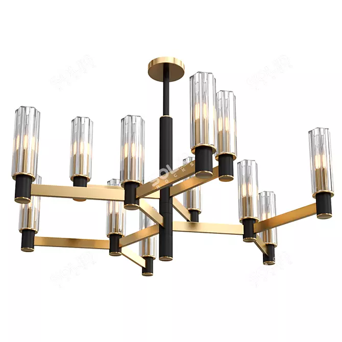 Luxury Barolo Chandelier 2654 Brushed 3D model image 1