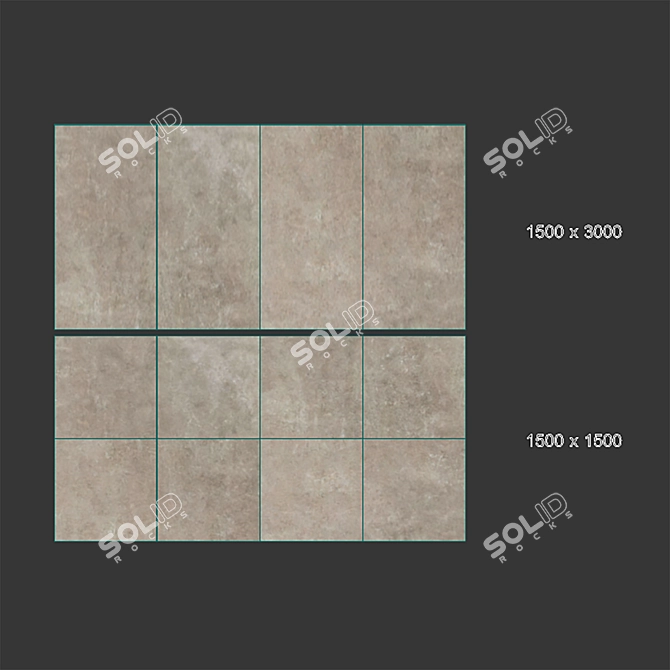 Enhanced Argilla Ceramic Tile 3D model image 4