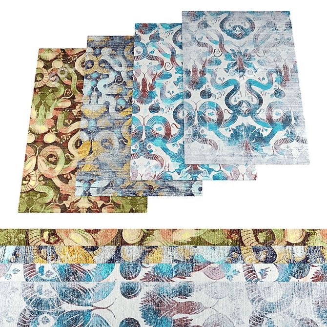  Random Set of 5 Rugs 3D model image 1