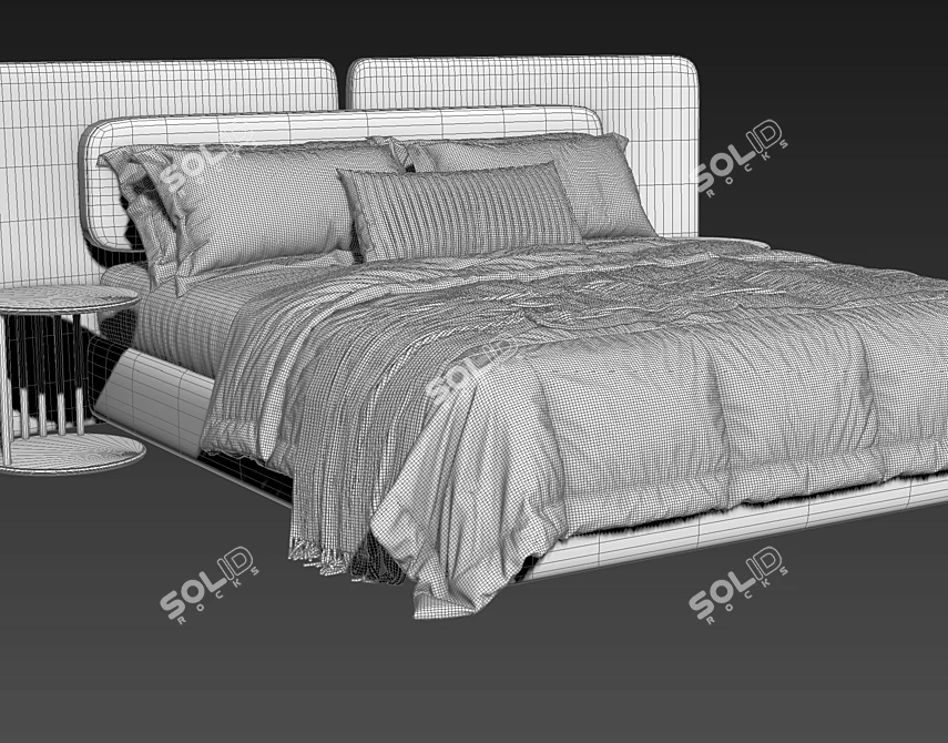 Angelo Bed | 3D Model Meshsmooth 3D model image 4
