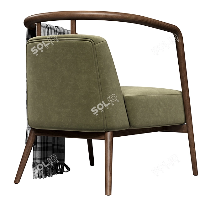 Modern NYC-inspired ESSEX Lounge Chair 3D model image 2