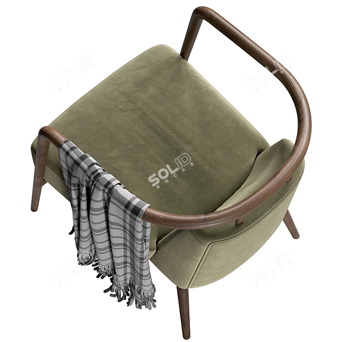 Modern NYC-inspired ESSEX Lounge Chair 3D model image 4
