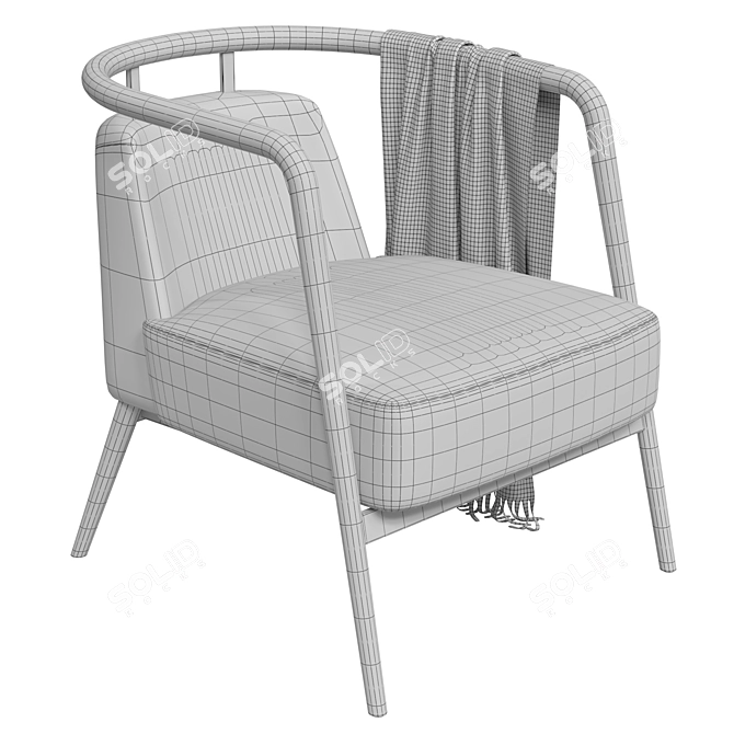 Modern NYC-inspired ESSEX Lounge Chair 3D model image 6
