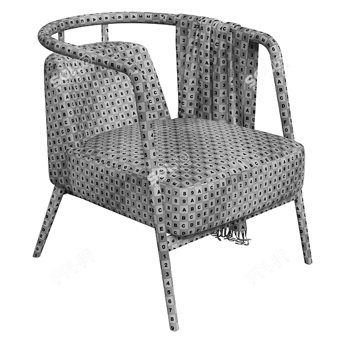 Modern NYC-inspired ESSEX Lounge Chair 3D model image 7