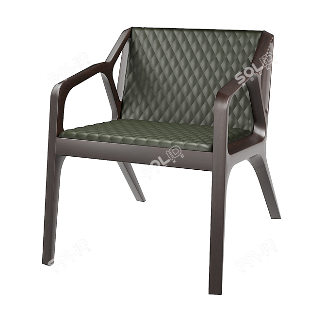 Elegant Crystal K Chair 3D model image 1