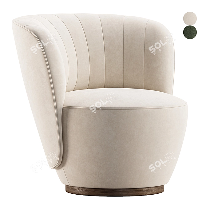 Pearl Armchair 2017 Version, Modern 3D model image 1