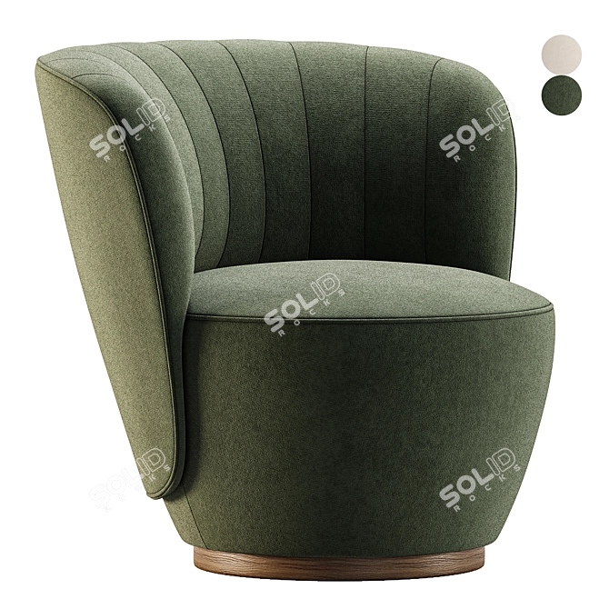 Pearl Armchair 2017 Version, Modern 3D model image 2