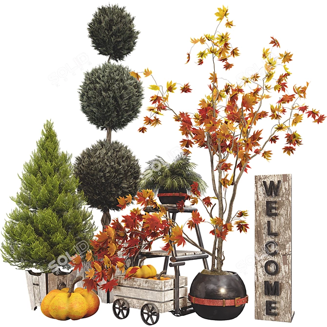 Halloween Outdoor Plant Collection 14 3D model image 1