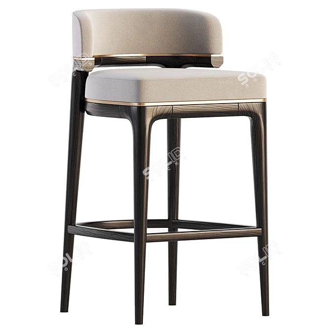 Elegant Grange Bar Stool 3D model image 4