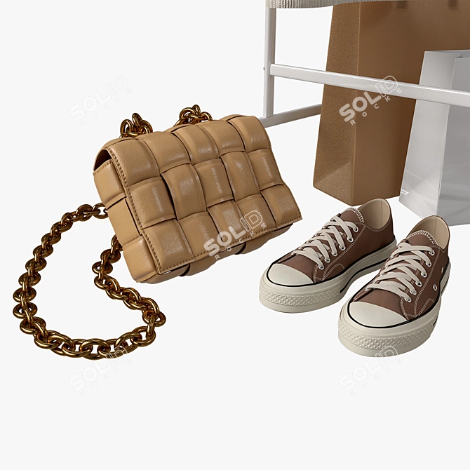 Modern Fashion Accessories & Footwear 3D model image 2