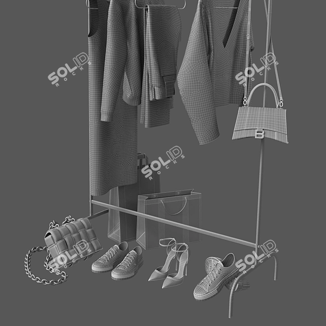 Modern Fashion Accessories & Footwear 3D model image 7