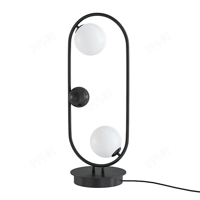 Sleek UFO Table Lamp 3D model image 1