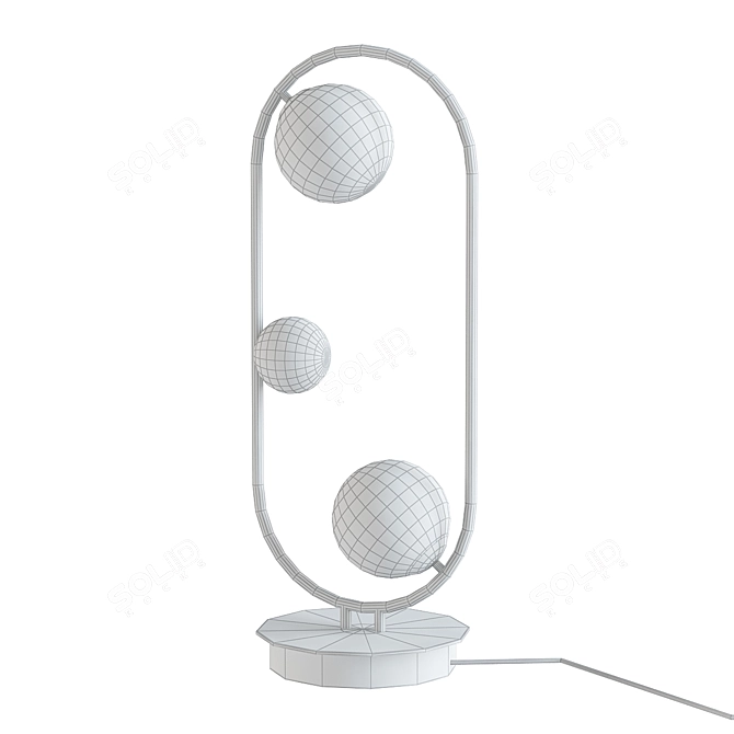 Sleek UFO Table Lamp 3D model image 2