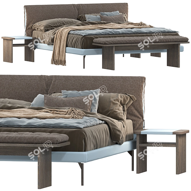 Andromeda Bed Set, Rosini Collection 3D model image 1