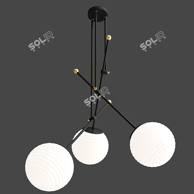 Modern CAFE Ceiling Light Fixture 3D model image 2