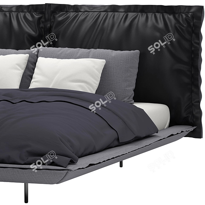 Elegance in Motion Sleigh Bed 3D model image 3