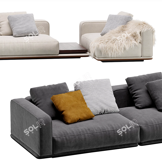 Minotti HORIZONTE Sofa Sectional Modularity 3D model image 4