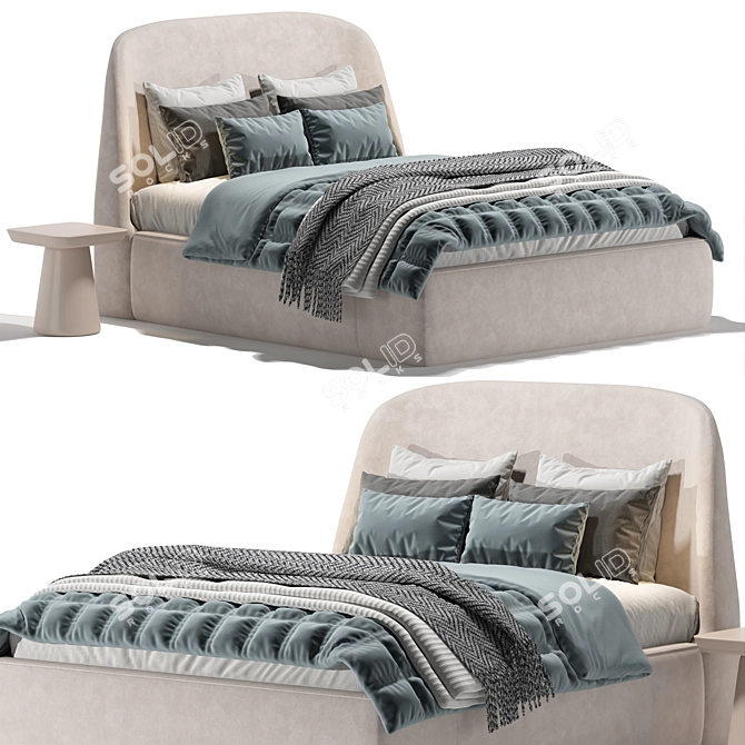 Modern Dalty Bed Design 3D model image 1