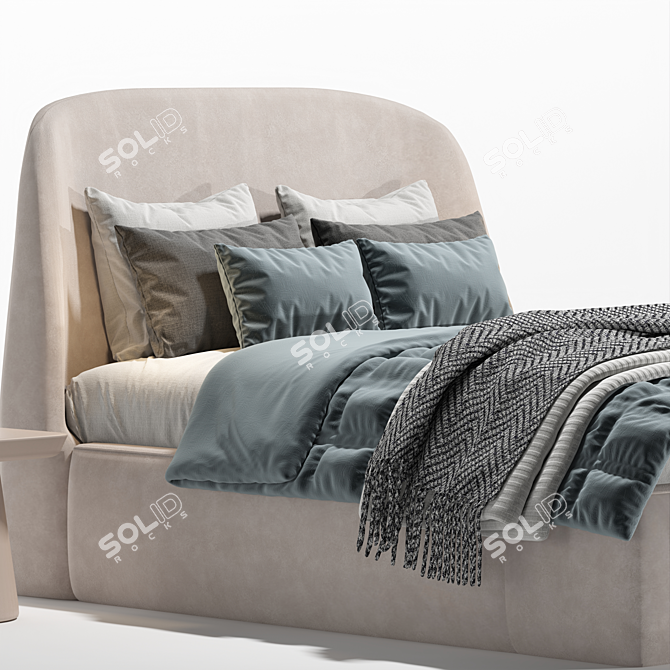Modern Dalty Bed Design 3D model image 2