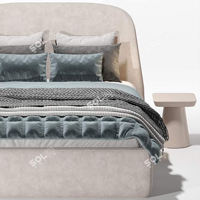 Modern Dalty Bed Design 3D model image 3
