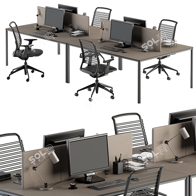 Workplace Essentials Bundle - Office Collection 3D model image 2