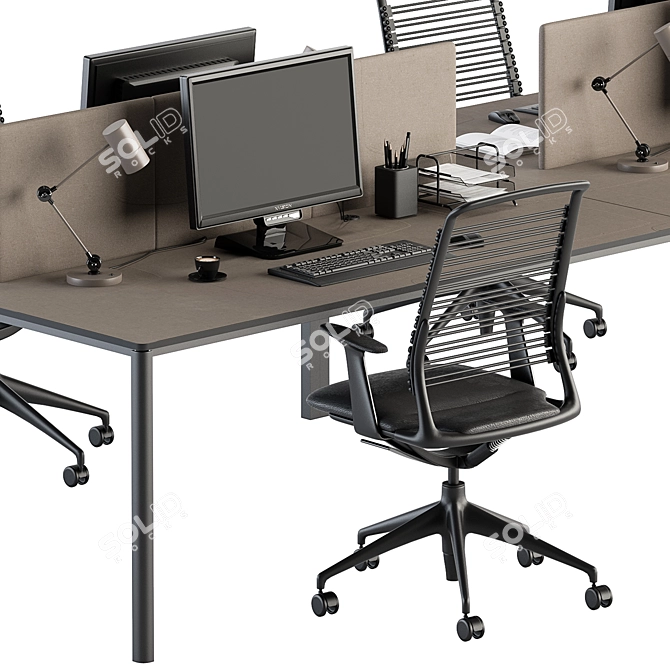 Workplace Essentials Bundle - Office Collection 3D model image 3